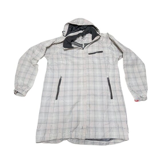 Helly Hansen Checked Coat – Cream Nylon – Size XL ☁️ - Picture 2 of 3